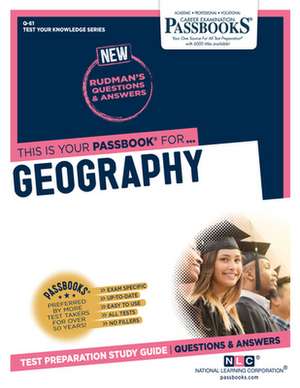 Geography (Q-61): Passbooks Study Guide Volume 61 de National Learning Corporation