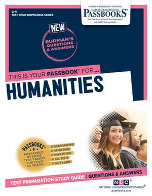 Humanities (Q-71): Passbooks Study Guide Volume 71 de National Learning Corporation