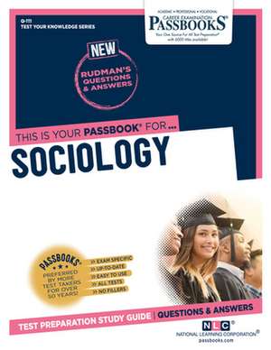 Sociology (Q-111): Passbooks Study Guide Volume 111 de National Learning Corporation