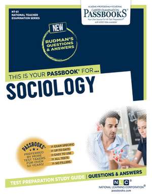 Sociology (Nt-61): Passbooks Study Guide Volume 61 de National Learning Corporation