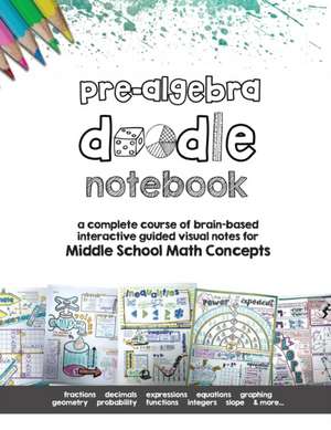 Pre Algebra Doodle Notes: a complete course of brain-based interactive guided visual notes for Middle School Math Concepts de Math Giraffe