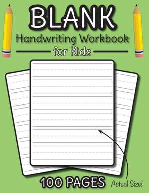 Blank Handwriting Workbook for Kids de Engage Workbooks