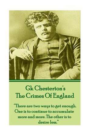 Gk Chesteron's the Crimes of England de Gk Chesterton