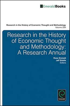 Research in the History of Economic Thought and – A Research Annual de Ross B. Emmett