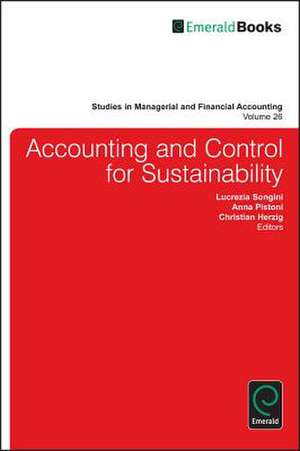 Accounting and Control for Sustainability de Lucrezia Songini