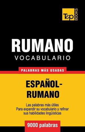 Vocabulario Espanol-Rumano - 9000 Palabras Mas Usadas: Organization, Finance and Capital Markets de Andrey Taranov