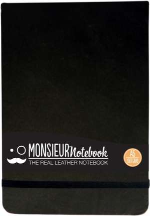 Monsieur Notebook A5 quer - punktraster (90gr) schwarz