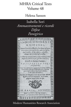 'Ammaestramenti e ricordi', by Isabella Sori de Helena Sanson