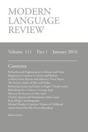 Modern Language Review (111 de D. F. Connon
