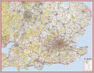 South East & Central England A-Z Road Map de Geographers' A-Z Map Co Ltd