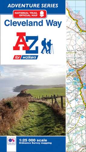 Cleveland Way National Trail Official Map de A-Z Maps