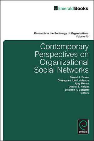 Contemporary Perspectives on Organizational Social Networks de Daniel Brass