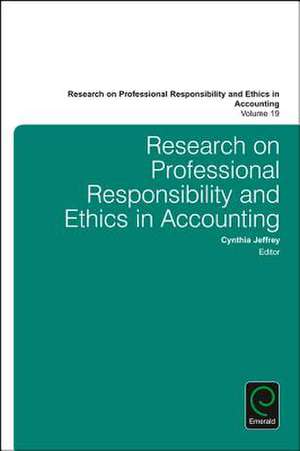 Research on Professional Responsibility and Ethics in Accounting de Cynthia Jeffrey