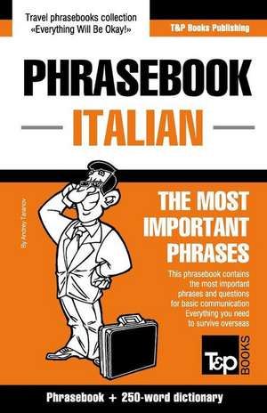 English-Italian Phrasebook and 250-Word Mini Dictionary de Andrey Taranov