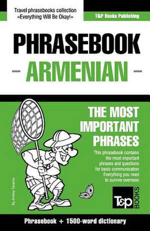 English-Armenian Phrasebook and 1500-Word Dictionary de Andrey Taranov