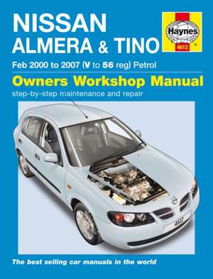 Nissan Almera & Tino Petrol (Feb 00 – 07) Haynes Repair Manual de Haynes