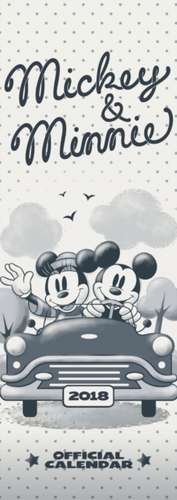 Mickey & Minnie Official Slim 2018 Calendar