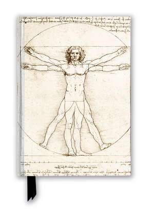 Leonardo da Vinci: Vitruvian Man (Foiled Blank Journal) de Flame Tree Studio