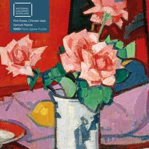 Adult Jigsaw Puzzle National Galleries Scotland - Samuel Peploe: Pink Roses, Chinese Vase: 1000-Piece Jigsaw Puzzles de Flame Tree Studio