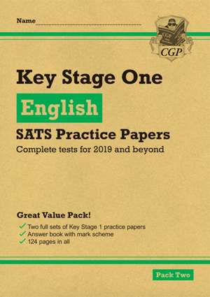 KS1 English SATS Practice Papers: Pack 2 (for end of year assessments) de CGP Books