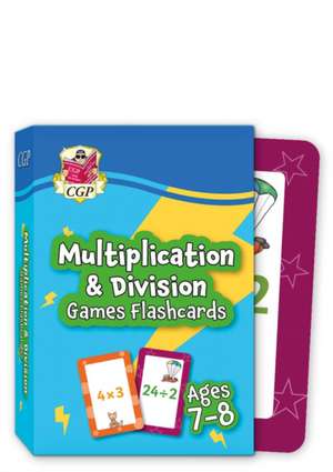 Multiplication & Division Games Flashcards for Ages 7-8 (Year 3) de Cgp Books