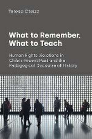 What to Remember, What to Teach de Teresa Oteíza