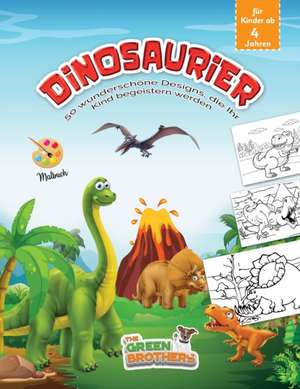 dinosaurier malbuch für kinder ab 4 jahren de The Green Brothers