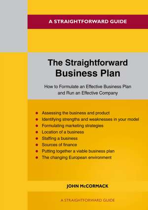 The Straightforward Business Plan de John McCormack