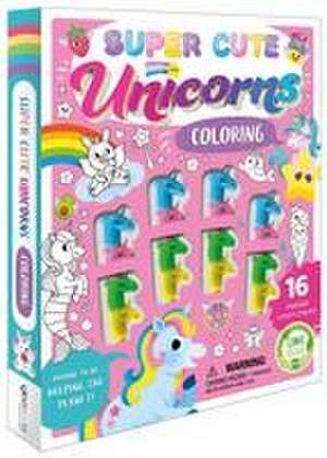 Super Cute Unicorns Coloring Set: With 16 Stackable Crayons de Igloobooks