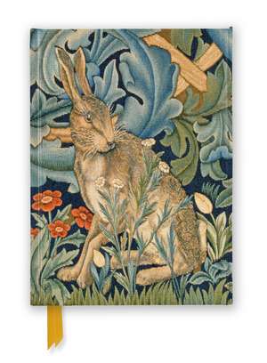 V&A: William Morris: Hare from The Forest Tapestry (Foiled Journal) de Flame Tree Studio