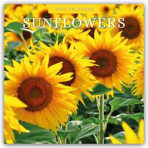 Sunflowers - Sonnenblumen 2025 - 16-Monatskalender de Robin Red