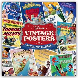 Disney Vintage Posters - Disney Filmplakate - Offizieller Kalender 2025 - Wandkalender de Danilo Promotion Ltd