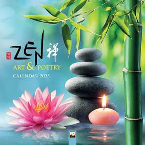 Zen Art & Poetry Wall Calendar 2025 (Art Calendar) de Flame Tree Studio