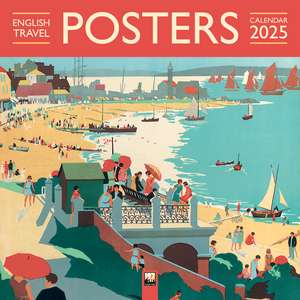 English Travel Posters Wall Calendar 2025 (Art Calendar) de Flame Tree Studio