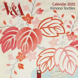 V&A: Kimono Textiles Wall Calendar 2025 (Art Calendar) de Flame Tree Studio