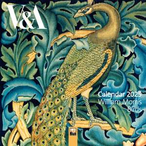 V&A: William Morris Birds Mini Wall Calendar 2025 (Art Calendar) de Flame Tree Studio