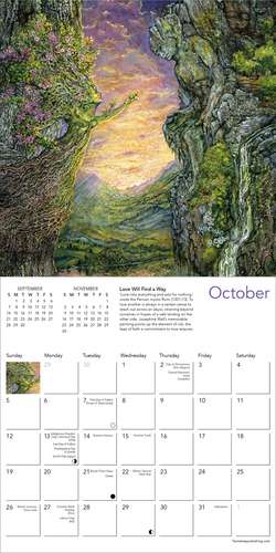 Celestial Journeys by Josephine Wall Mini Wall Calendar 2025 (Art Calendar) de Flame Tree Studio