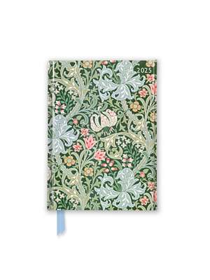 William Morris: Golden Lily 2025 Luxury Pocket Diary Planner - Week to View de Flame Tree Studio