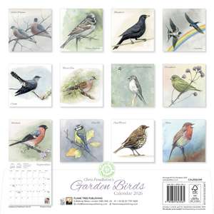 Chris Pendleton Garden Birds Wall Calendar 2026 (Art Calendar) de Flame Tree Studio