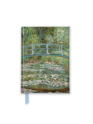 Claude Monet: Bridge over a Pond of Water Lilies 2026 Luxury Pocket Diary Planner - Week to View de Flame Tree Studio