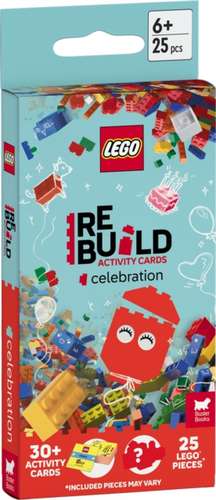 LEGO® Books: ReBuild Activity Cards: Celebration (with over 30 activity cards and 25 LEGO elements) de Buster Books