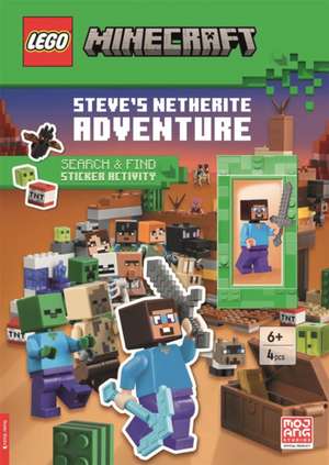 LEGO® Minecraft(TM): Steve's Netherite Adventure: A Search and Find Sticker Book de Buster Books