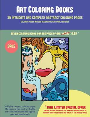 Art Coloring Books (36 intricate and complex abstract coloring pages) de James Manning