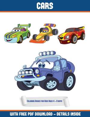 Coloring Books for Kids Ages 4 - 8 (boys) (Cars) de James Manning