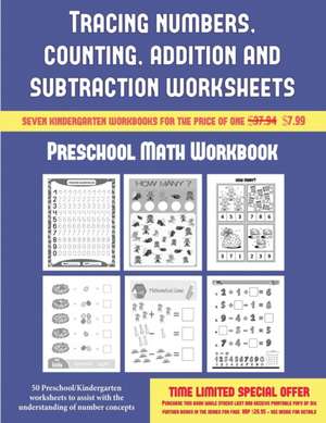 Preschool Math Workbook (Tracing numbers, counting, addition and subtraction) de James Manning