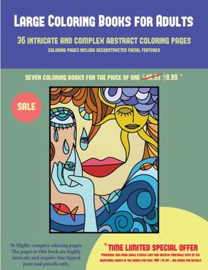 Large Coloring Books for Adults (36 intricate and complex abstract coloring pages) de James Manning