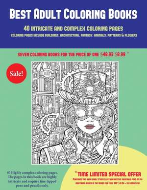 Best Adult Coloring Books (40 Complex and Intricate Coloring Pages) de James Manning