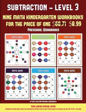 Preschool Workbooks (Kindergarten Subtraction/Taking Away Level 3) de James Manning