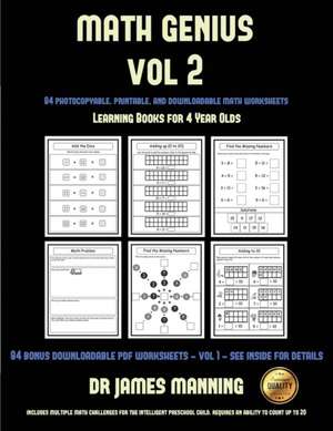 Learning Books for 4 Year Olds (Math Genius Vol 2) de James Manning