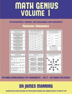 Preschool Workbooks (Math Genius Vol 1) de James Manning